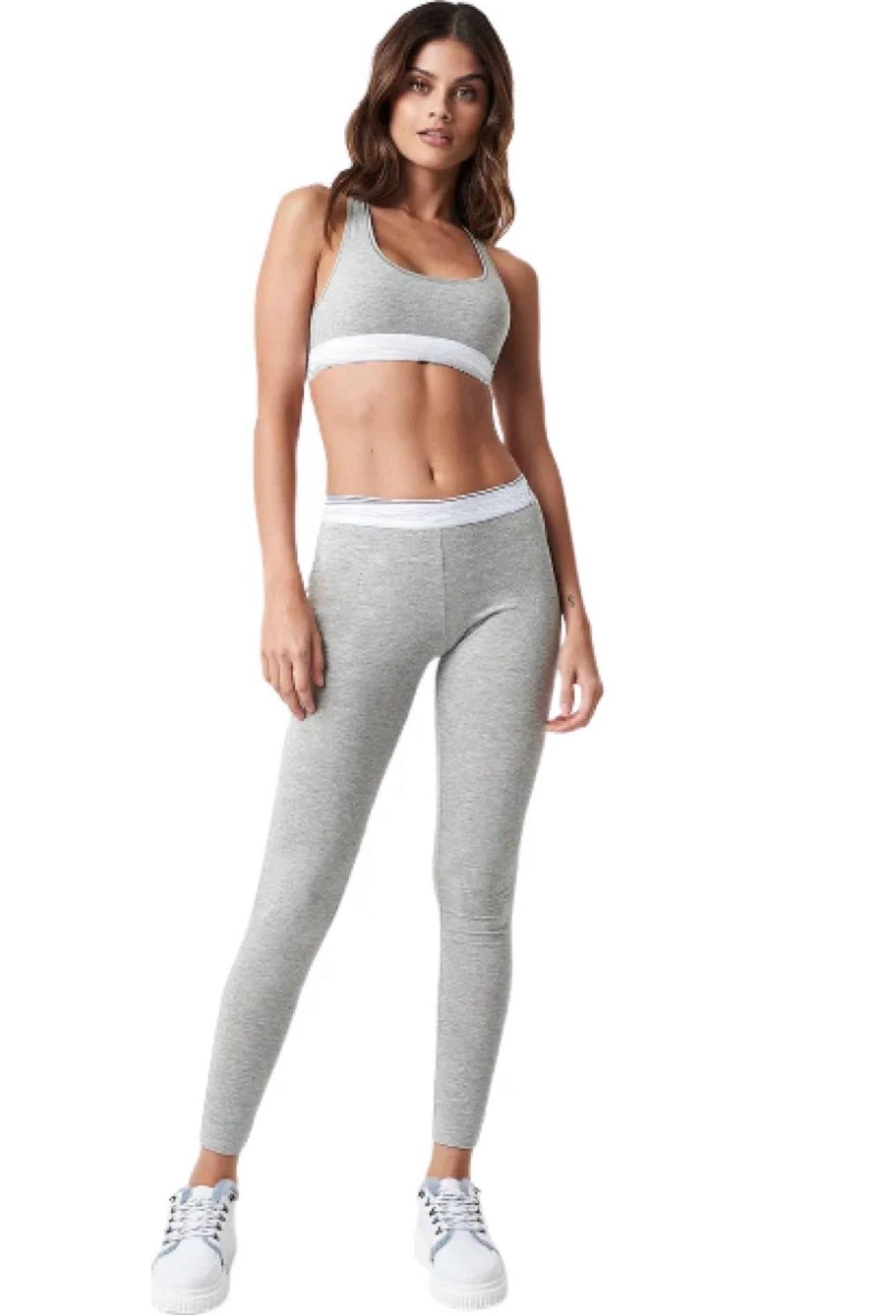 Branded Ladies Gym-Wear Bralette & Leggings Set (Cotton Stretch)