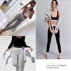 Branded Ladies Gym-Wear Bralette & Leggings Set (Cotton Stretch)