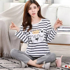 Queen Meow Stripe Pj set
