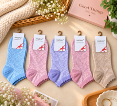 "Women’s Cotton Ankle Socks – 5-Pair| Soft, Breathable, Everyday Wear" (LAS33)