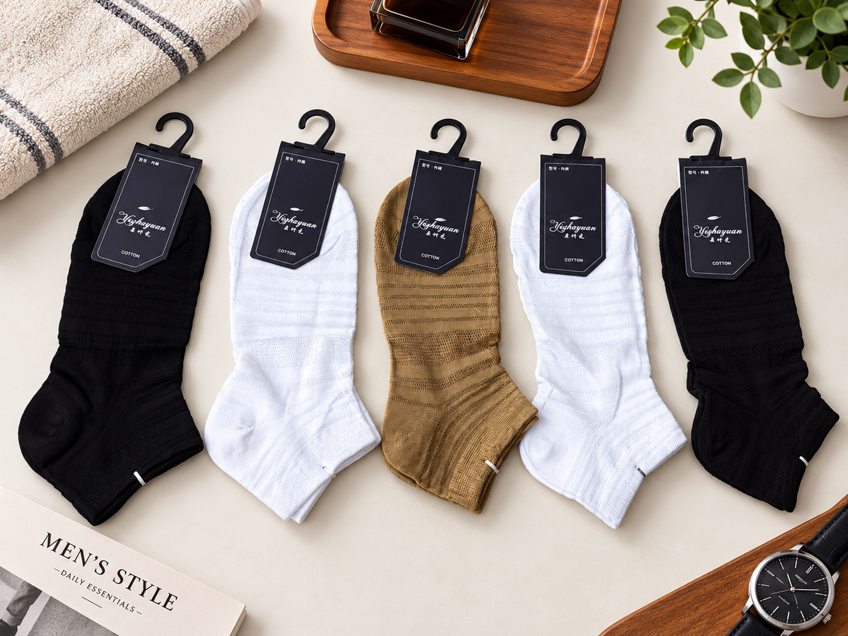 "Men Cotton Sports Socks – 5-Pair | Soft, Breathable, Everyday Wear" (N19)