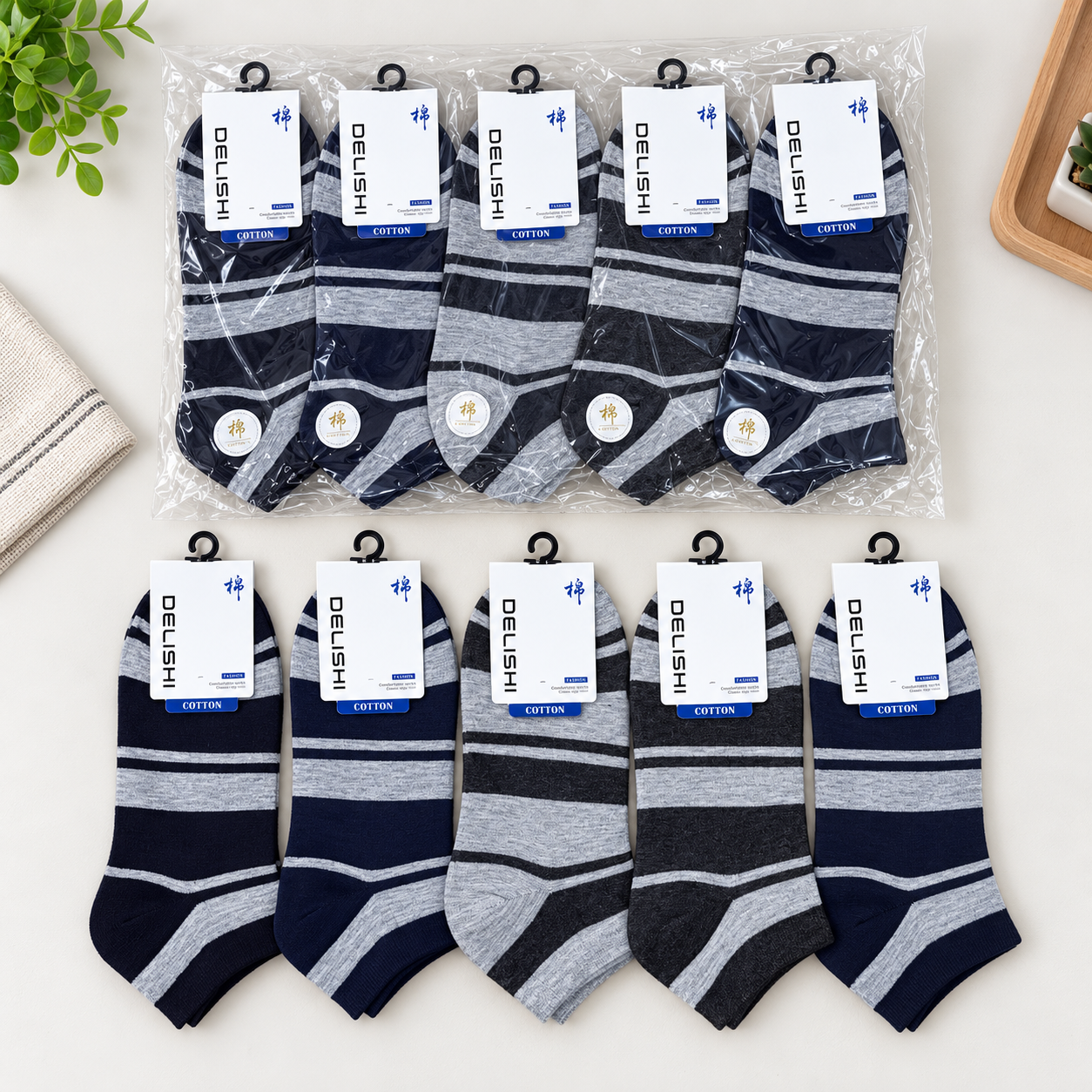 "Men Cotton Sports Socks – 5-Pair | Soft, Breathable, Everyday Wear" (N08)