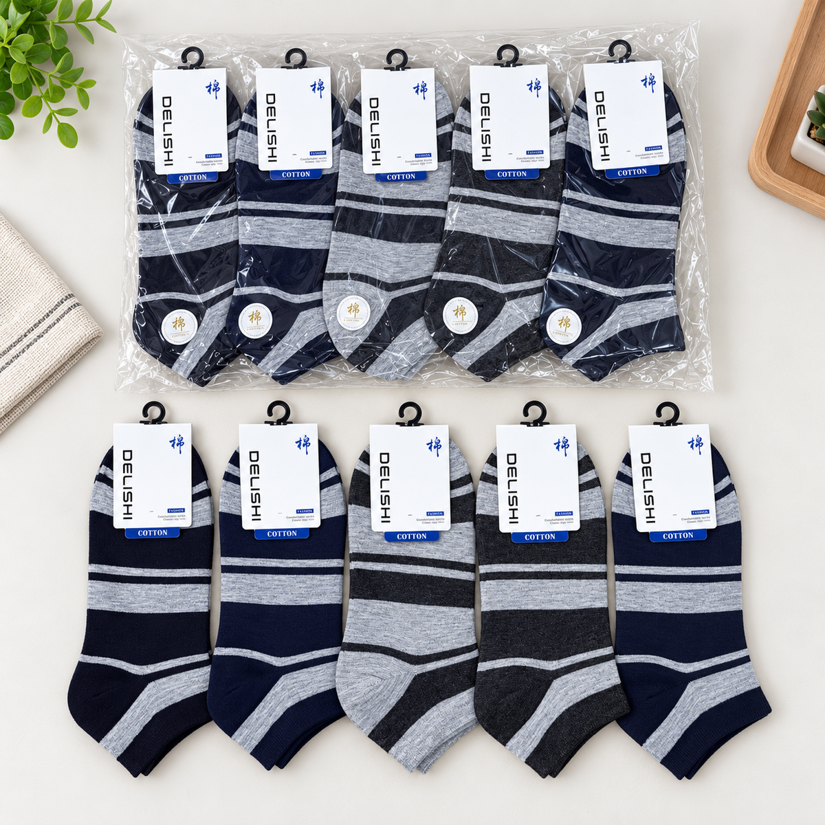 "Men Cotton Sports Socks – 5-Pair | Soft, Breathable, Everyday Wear" (N08)