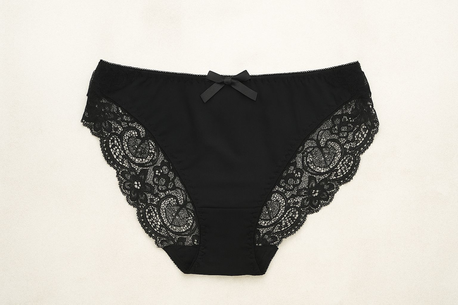 Signature Lace Original Rise Underwear -Black