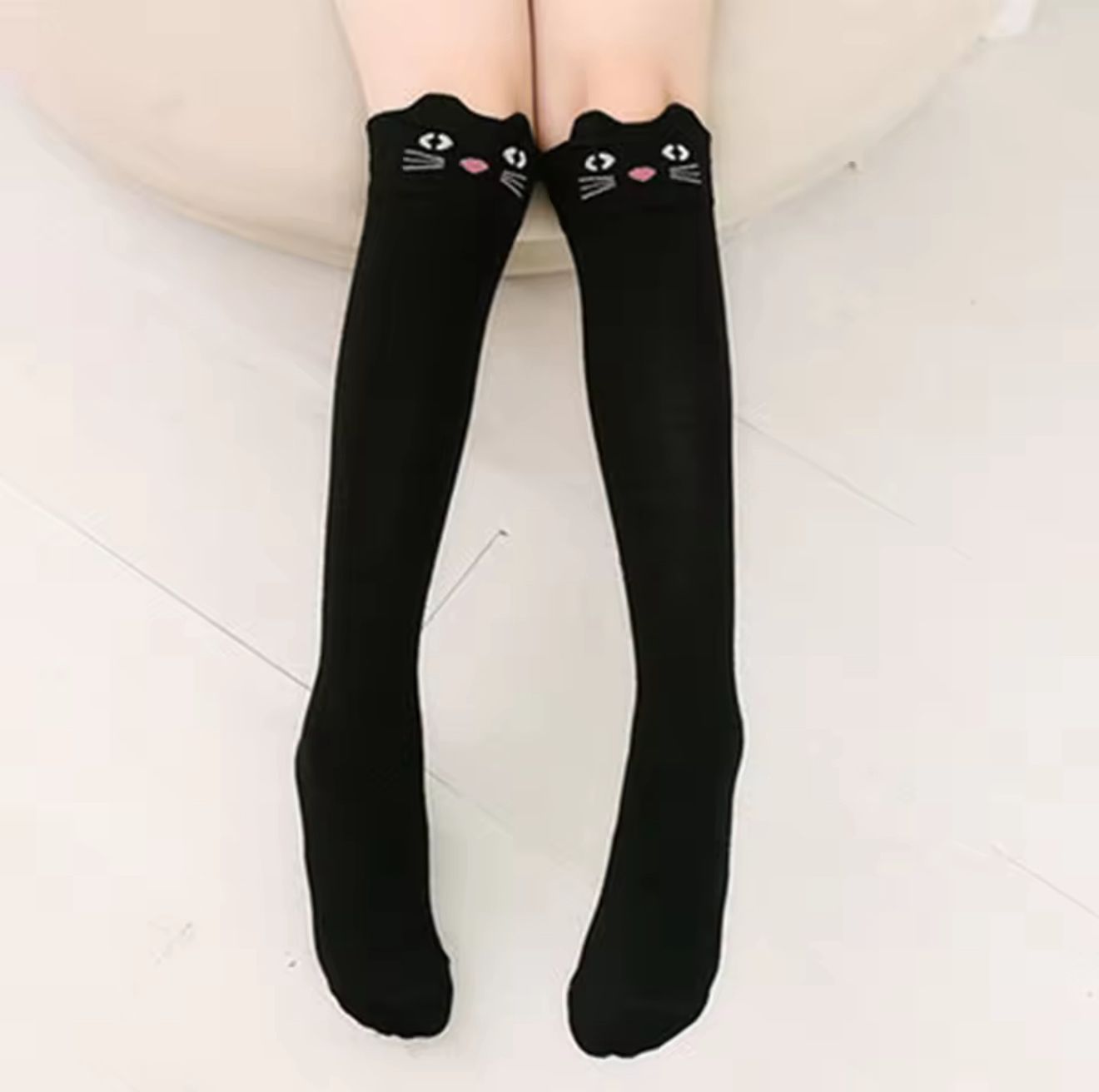 Cozy Cat Knee-High Socks for Girls – Super Warm & Soft