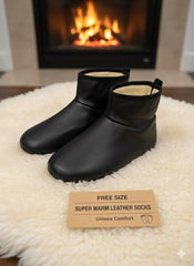 Unisex Super Warm Leather Socks Socks -Free Size