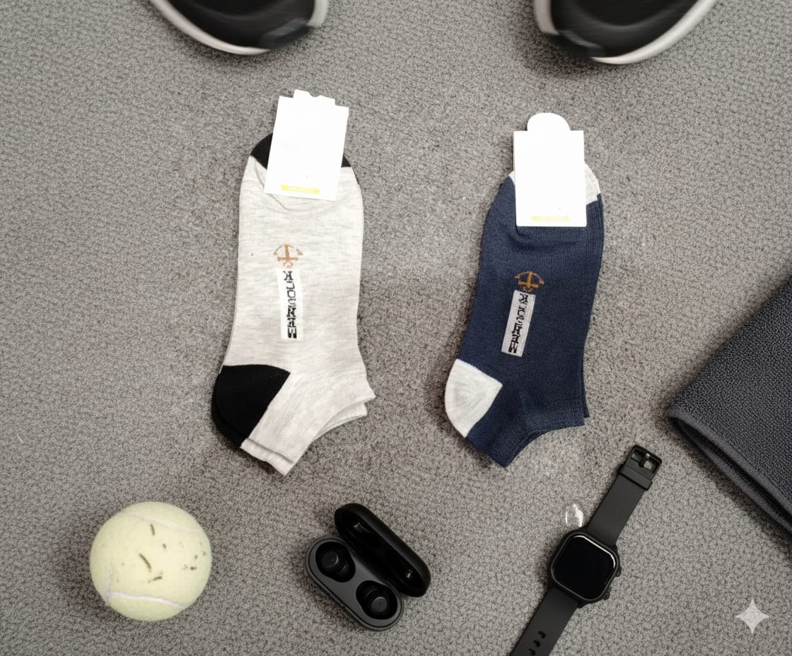 "Men Cotton Sports Socks – 5-Pair Decent Print| Soft, Breathable, Everyday Wear" (MAS31)