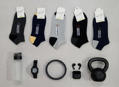 "Men Cotton Sports Socks – 5-Pair Decent Print| Soft, Breathable, Everyday Wear" (MAS31)