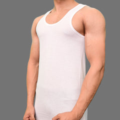 Men's White Seamless Vest/Sando