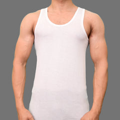 Men's White Seamless Vest/Sando