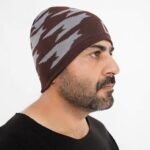 Unisex Skiing Warm Knitted Contrasting Cap with Fleece/Velvet inside