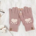Ladies TouchScreen Heart Plush Gloves/Mittens