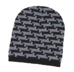 Unisex Skiing Warm Knitted Contrasting Cap with Fleece/Velvet inside