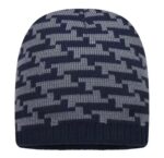 Unisex Skiing Warm Knitted Contrasting Cap with Fleece/Velvet inside